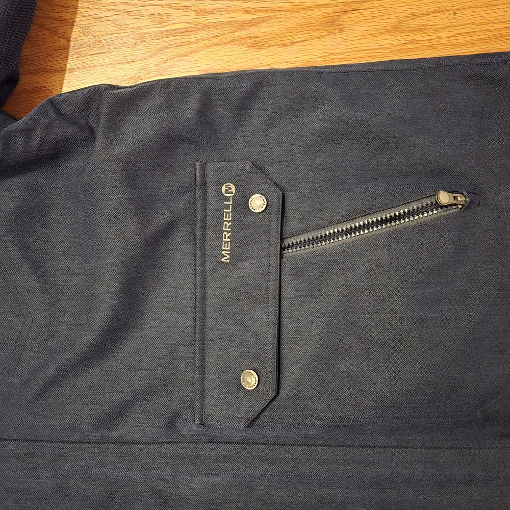 Merrell Dark Blue Hooded Raincoat - Picture 3 of 5